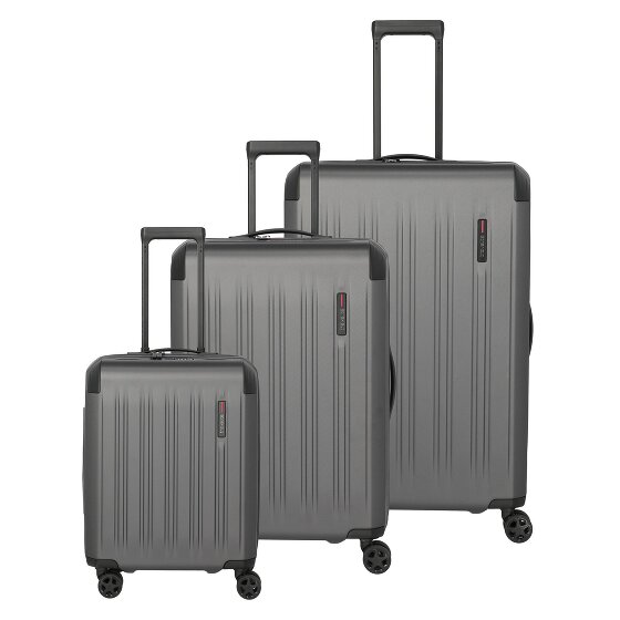 Travelite Dynamiic 4 wielen Kofferset 3-delig met uitbreidingsplooi