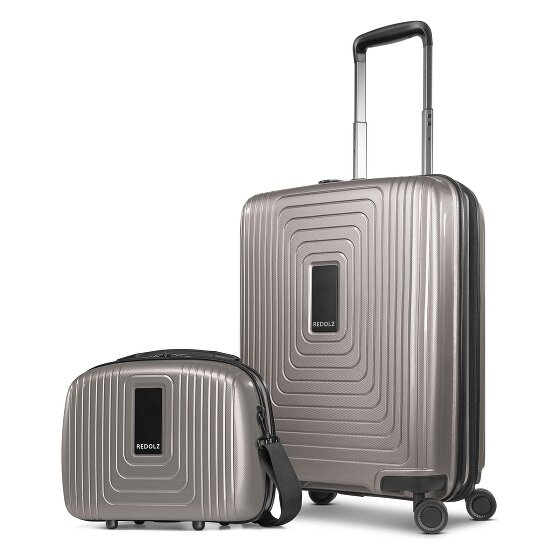 Redolz Essentials 14 kofferset 2 stuks cabine trolley met stretch vouw & beautycase