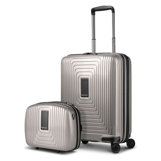 Redolz Essentials 14 kofferset 2 stuks cabine trolley met stretch vouw & beautycase