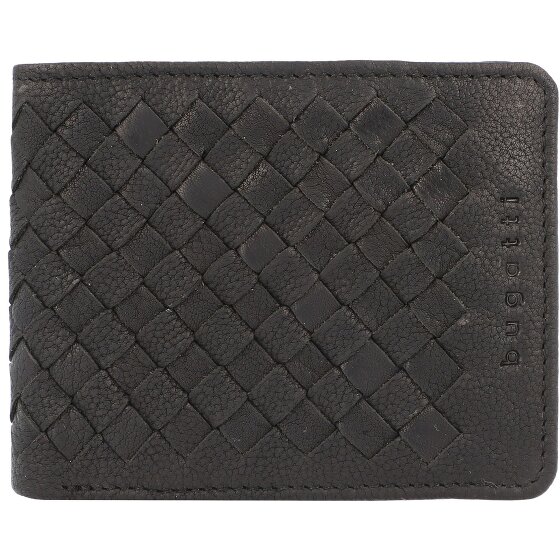 bugatti Geweven portefeuille leer 11 cm