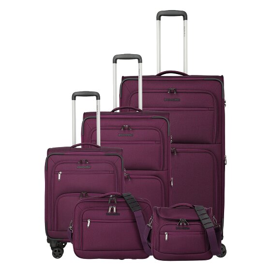 Travelite Cubis 4 wielen Kofferset 5-delig met uitbreidingsplooi