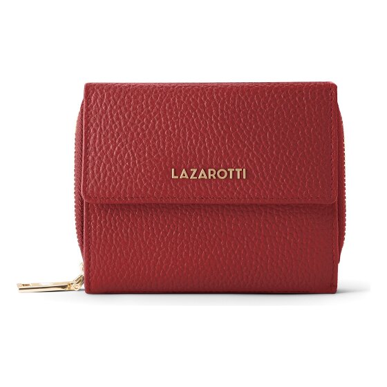Lazarotti Bologna leer portemonnee met rits rondom, 12 cm