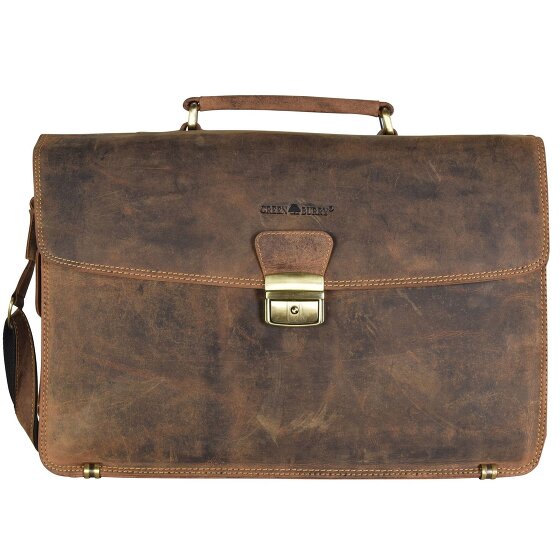 Greenburry Vintage aktetas Leer 40 cm Laptopcompartiment