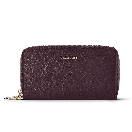 Lazarotti Bologna Leer XL Dubbele Zip-Around Portemonnee RFID Leer 20 cm