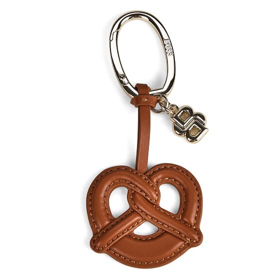 Boss Lederen pretzel-sleutelhanger 12 cm