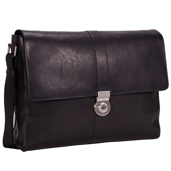 Leonhard Heyden Bergamo Messenger Leer 38 cm Laptopcompartiment