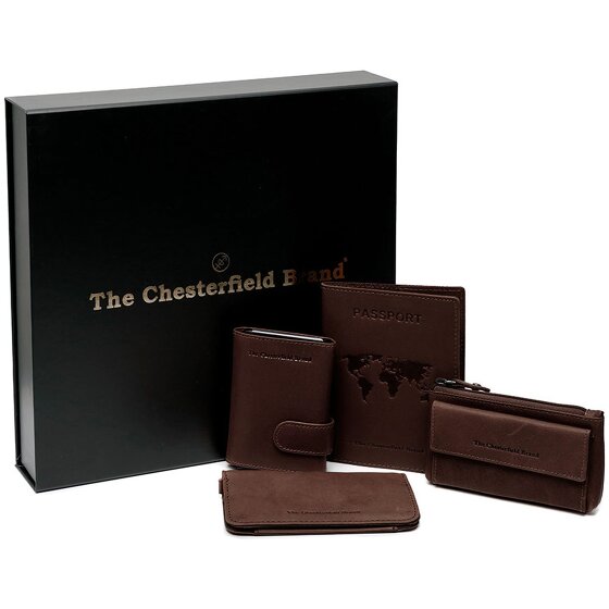 The Chesterfield Brand Creditcardhouder 4-delige geschenkset leer 7 cm