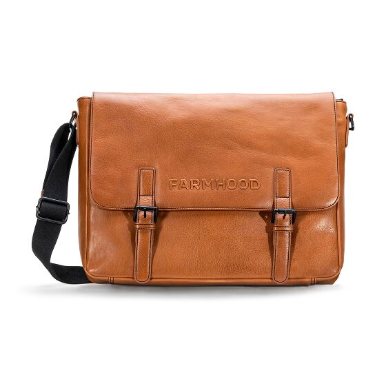 Farmhood Memphis Aktetas Messenger Leer 38 cm Laptop compartiment