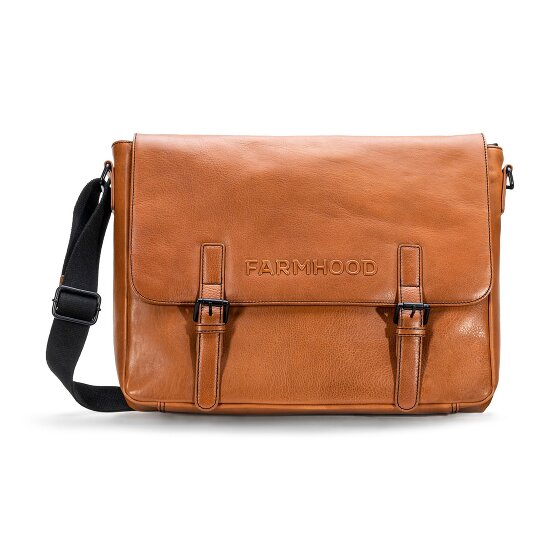 Farmhood Memphis Aktetas Messenger Leer 38 cm Laptop compartiment