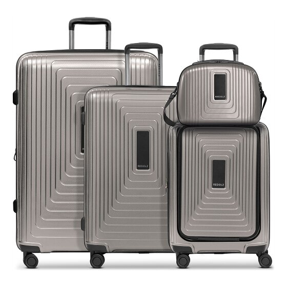 Redolz Essentials14 4-wiel kofferset Beautycase 4st met uitklapbaar laptopvak