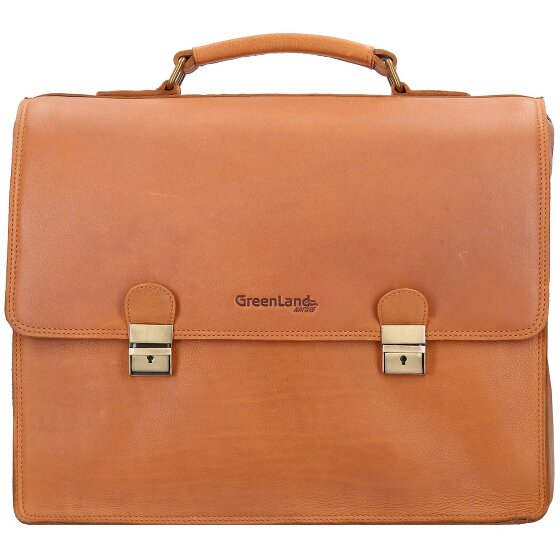 Greenland Nature Nature aktetas RFID Leer 40 cm Laptopcompartiment