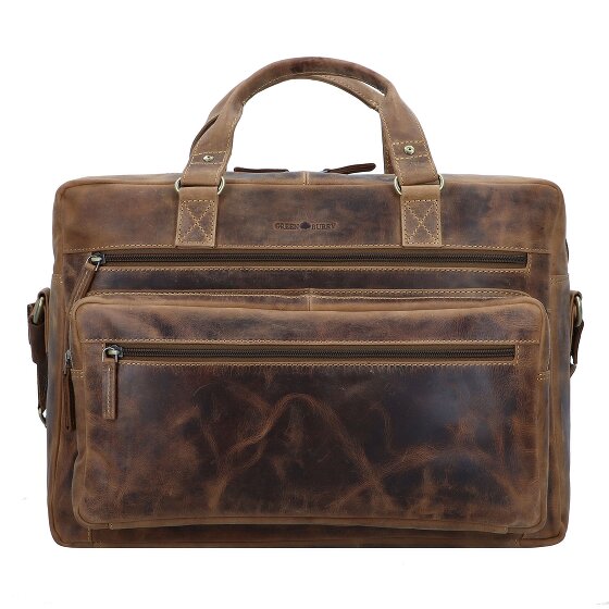 Greenburry Vintage Koffer Leer 43 cm Laptop compartiment