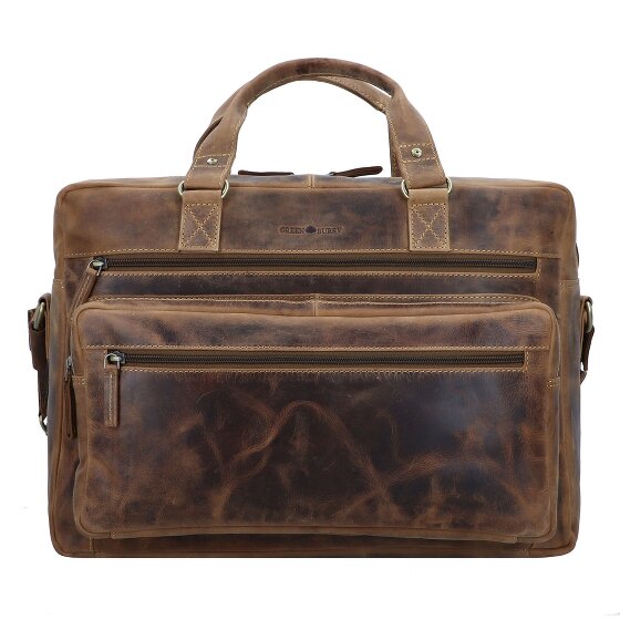 Greenburry Vintage Koffer Leer 43 cm Laptop compartiment