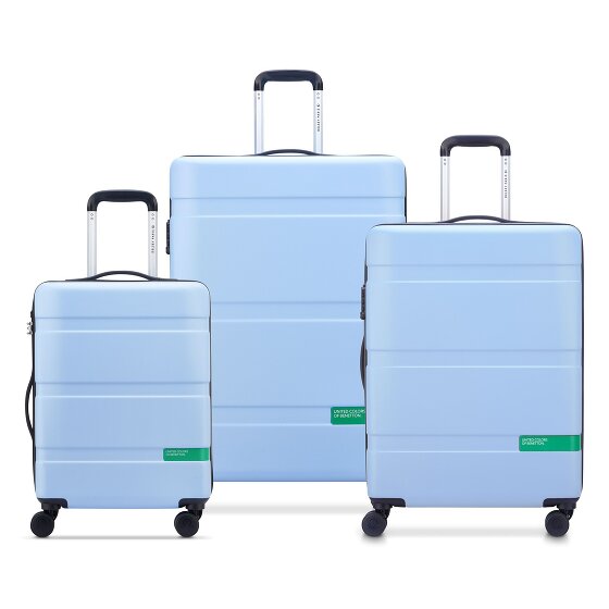 Delsey Paris x United Colors of Benetton Now Hardside 4-wiel kofferset 3-delig met stretch vouw