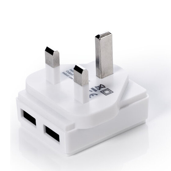 Go Travel Dubbele USB oplader voor Micro USB + Apple apparaten UK