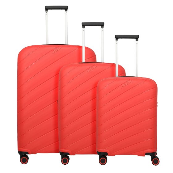 Travelite Burano 4 wielen Kofferset 3-delig met uitbreidingsplooi