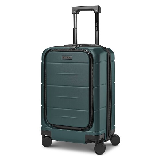 Police London 4 wielen Cabinewagen 55 cm Laptopvak met uitbreidingsplooi