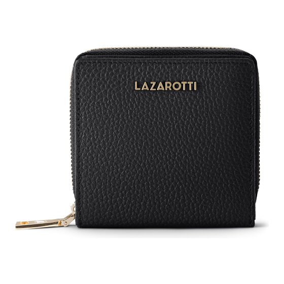 Lazarotti Bologna leer portemonnee met rits rondom, medium, 10 cm