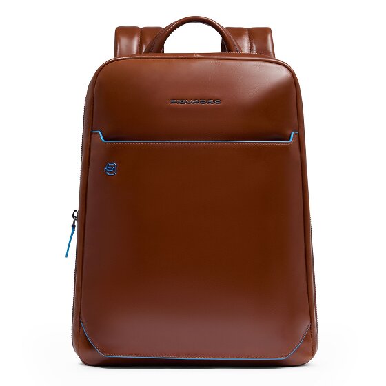 Piquadro Blue Square Dagrugzak RFID-bescherming Leer 37 cm Laptop compartiment