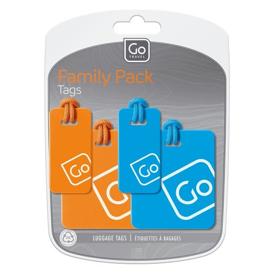 Go Travel Adresetiket set 4 stuks.