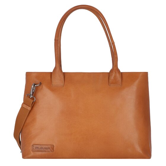 Plevier Rock Amber Schoudertas Leer 43 cm Laptop compartiment
