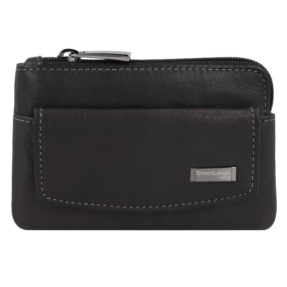 Greenland Nature Zwart Nappa Sleuteletui RFID Leer 11,5 cm