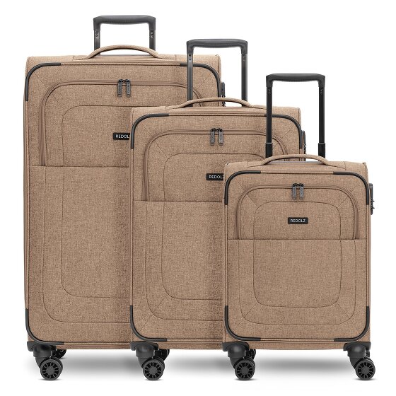 Redolz Essentials 12 THREE SET 4 wielen Kofferset 3-delig met uitbreidingsplooi