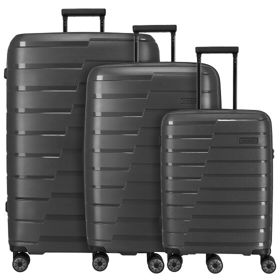 Travelite Air Base 4 wielen Kofferset 3-delig met uitbreidingsplooi