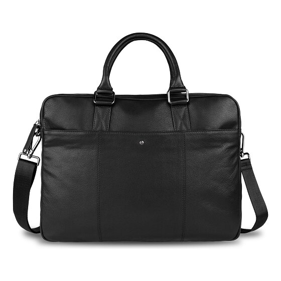 bugatti Black Magic Koffer Leer 40 cm Laptop compartiment