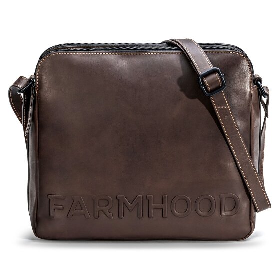 Farmhood Nashville XL schoudertas 2 vakken leer 29 cm