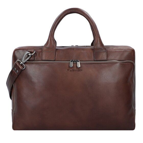 Plevier Vintage Bill Koffer Leer 40 cm Laptop compartiment