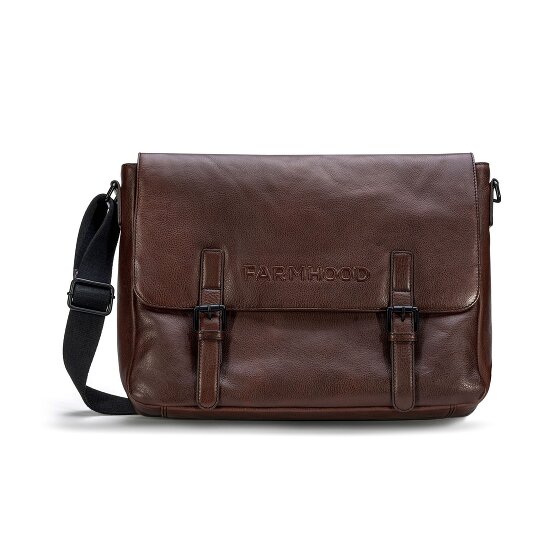 Farmhood Memphis Aktetas Messenger Leer 38 cm Laptop compartiment