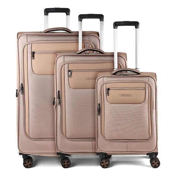 Worldpack Oxford 4 wielen Kofferset 3-delig met uitbreidingsplooi