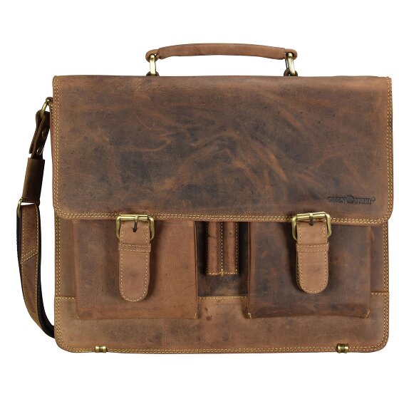 Greenburry Vintage aktetas Leer 40 cm Laptopcompartiment
