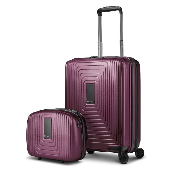 Redolz Essentials 14 kofferset 2 stuks cabine trolley met stretch vouw & beautycase