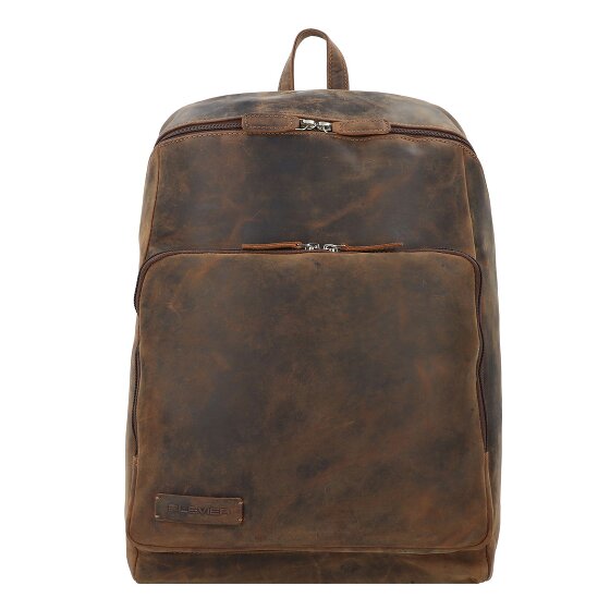 Plevier Hertz Dagrugzak Leer 45 cm Laptop compartiment
