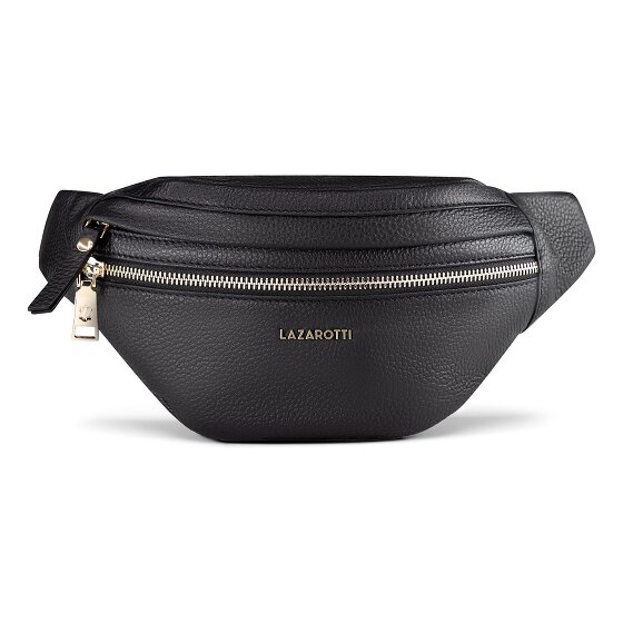 Lazarotti Bologna Leren Riemtas met dubbele rits Crossbody Leer 25 cm