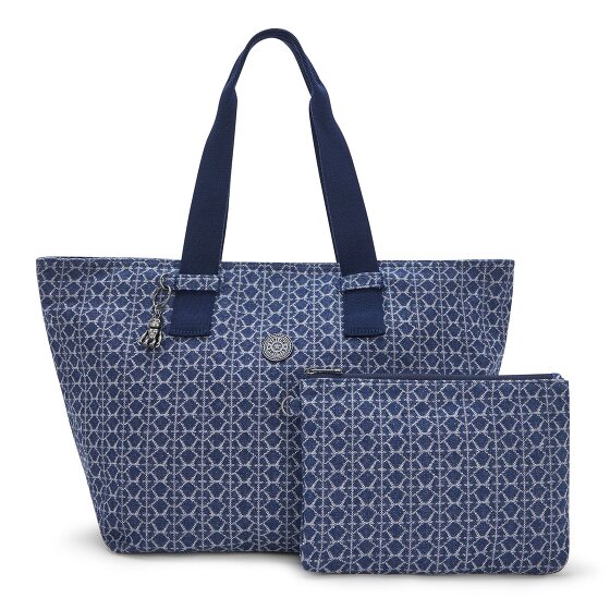 Kipling Denim Love Raaja Shopper Tas 33 cm Kipling Denim Love Raaja Shopper Tas 33 cm