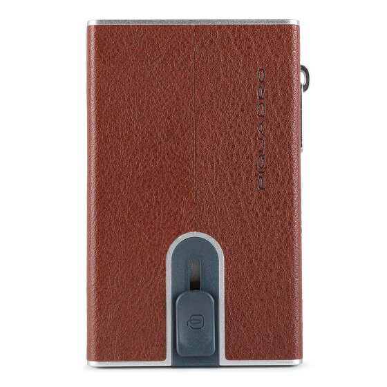 Piquadro Zwart Vierkant Creditcardetui Leer 6 cm