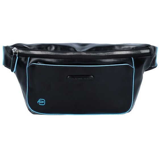 Piquadro Blauw vierkant heuptasje leer 29 cm