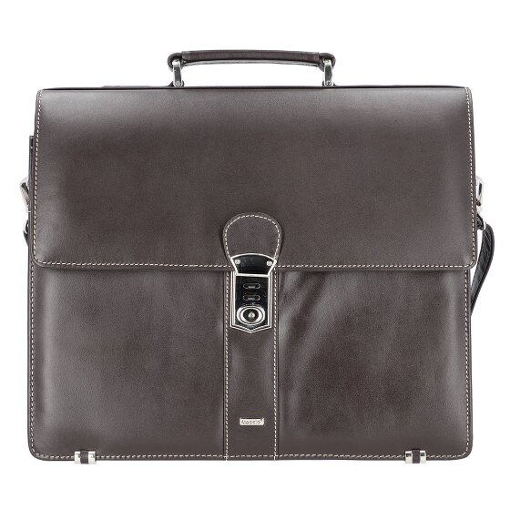 Alassio Monaco aktetas leer 38 cm laptop compartiment