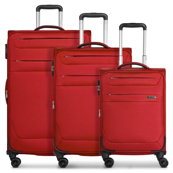 Worldpack Chicago 4 wielen Kofferset 3-delig met uitbreidingsplooi