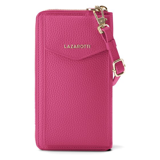 Lazarotti Bologna Leren Zip-Around Portemonnee Mobiel Telefoonhoesje Leer 19 cm