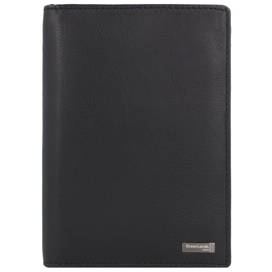 Greenland Nature Zwarte Nappa Paspoortkoffer RFID Leer 11,5 cm