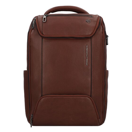 Piquadro Cronus Zakelijke rugzak RFID-bescherming Leder 41 cm Laptopvak