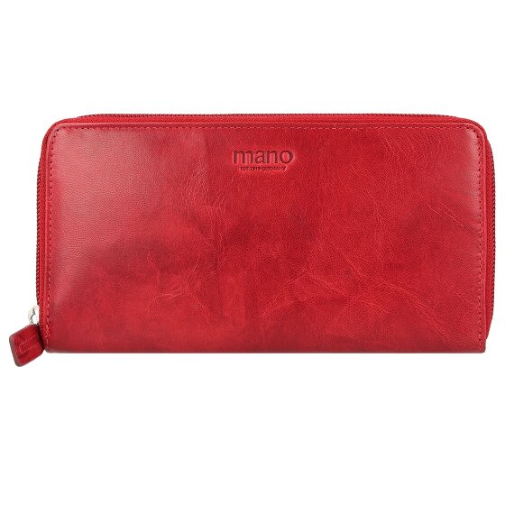 mano Donna Aurona Portemonnee RFID Leer 19 cm
