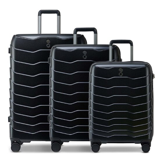 Echolac Exo 4 wielen Kofferset 3-delig met uitbreidingsplooi