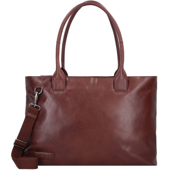 Plevier Rock Amber Schoudertas Leer 43 cm Laptop compartiment