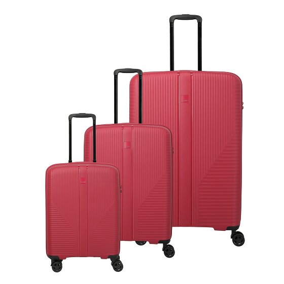 Travelite Air Stripe 4 wielen Kofferset 3-delig met uitbreidingsplooi