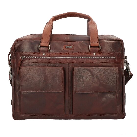 Spikes & Sparrow Aktetas leer 41 cm laptop compartiment